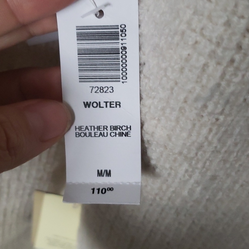 Aritzia women's Wolter heather birch 100% merino pullover sweater medium new - Picture 5 of 11